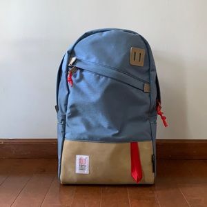 NWOT // TOPO DESIGNS Blue, Tan and Red Backpack